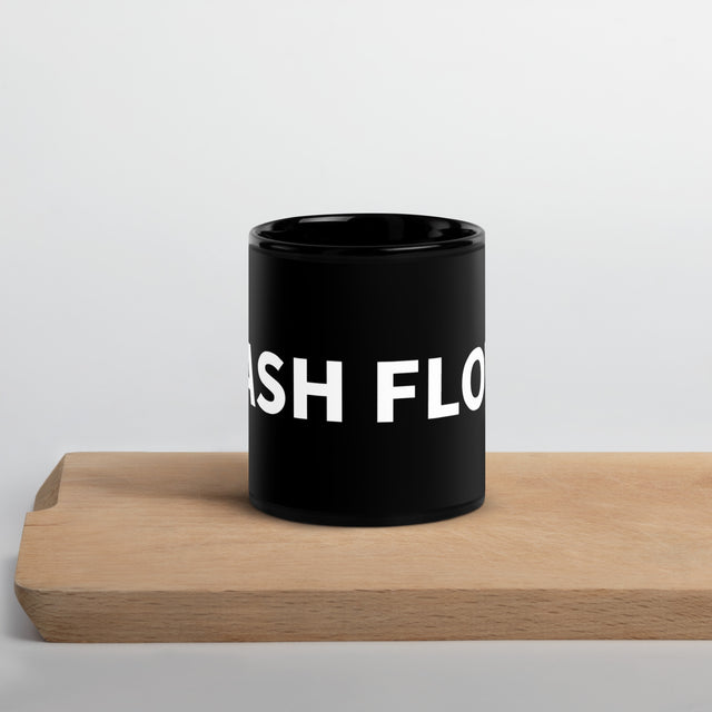 Cash Flow Black Glossy Mug