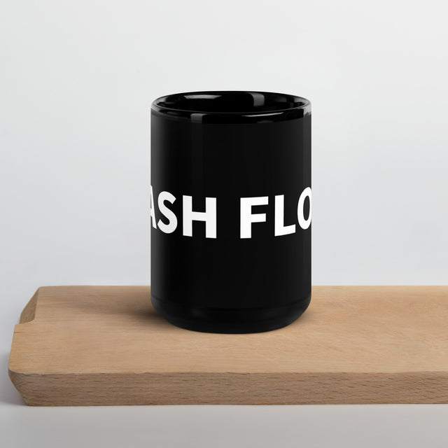 Cash Flow Black Glossy Mug